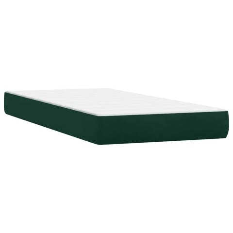 Łóżko typu Box Spring z materacem Ciemnozielone 180x220 cm
