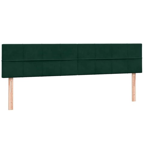 Łóżko typu Box Spring z materacem Ciemnozielone 180x220 cm