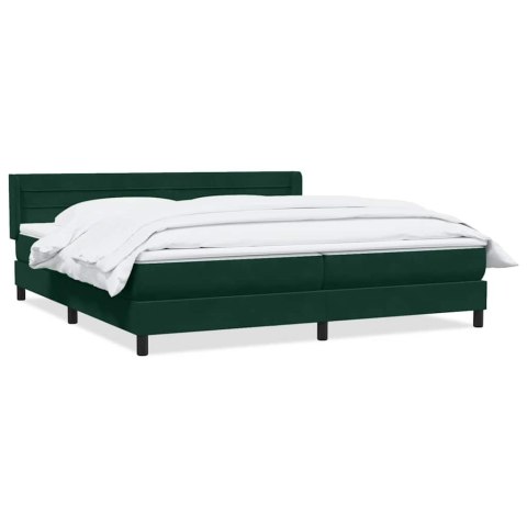 Łóżko typu Box Spring z materacem Ciemnozielone 180x220 cm