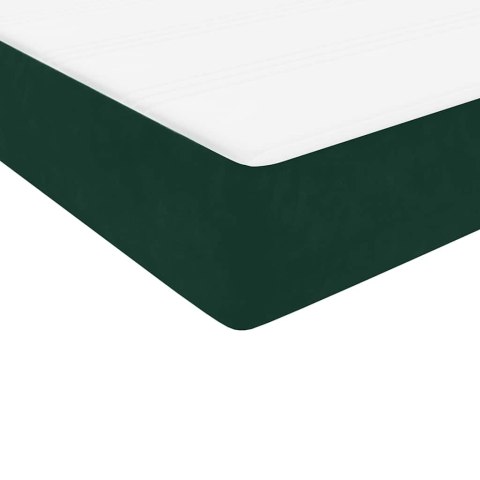 Łóżko typu Box Spring z materacem Ciemnozielone 180x220 cm