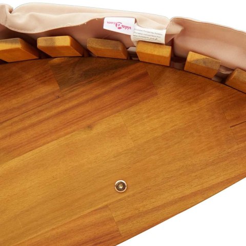 Leżak z poduszką 2-osoba 2 pcs Brązowy Lite Drewno Akacji