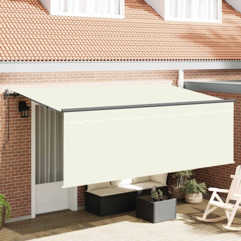 Markiza zwijana Kremowy 350 x 200 cm Poliester i aluminium