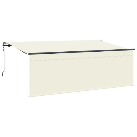 Markiza zwijana Kremowy 350 x 200 cm Poliester i aluminium