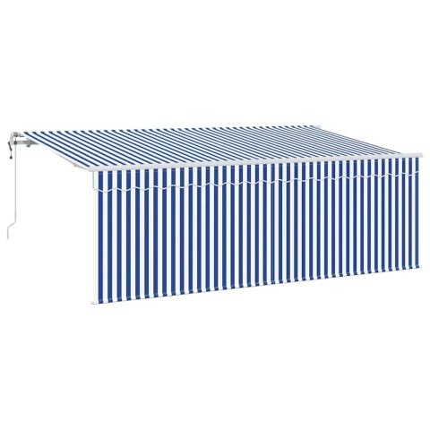 Markiza zwijana Paski Niebieski 350 x 200 cm tkanina