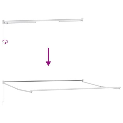 Markiza Biały 450 x 300 x 165 cm Poliester i Metal