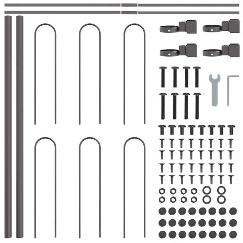 Ogrodzenie Ogrodowe 6 pcs Szary 10,2 x 0,6 m