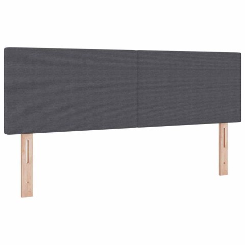 Łóżko sprężynowe Z zagłówkiem Ciemnoszary i biały 160 x 200 cm
