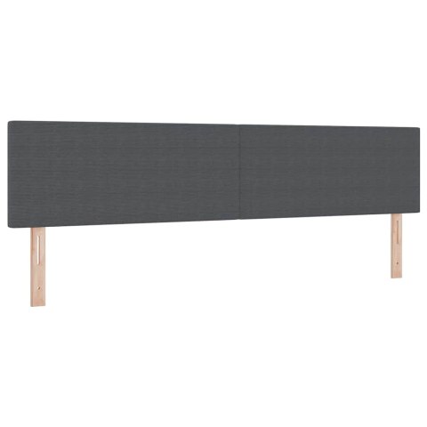 Łóżko sprężynowe Z zagłówkiem Ciemnoszary i biały 200 x 200 cm