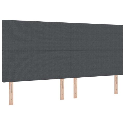 Łóżko sprężynowe Z zagłówkiem Ciemnoszary i biały 200 x 200 cm