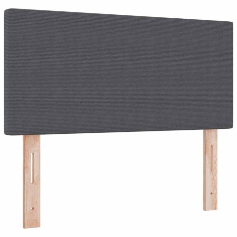 Łóżko z sprężyną LED Ciemnoszary i biały 80 x 200 cm