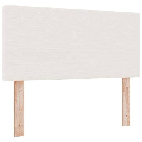 Łóżko z sprężyną LED Z zagłówkiem Kremowy i Biały 100 x 200 cm