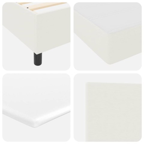 Łóżko z sprężyną LED Z zagłówkiem Kremowy i Biały 100 x 200 cm