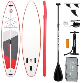 Deska do pływania SUP FunWater SUPFW69C (czerwono-biała)