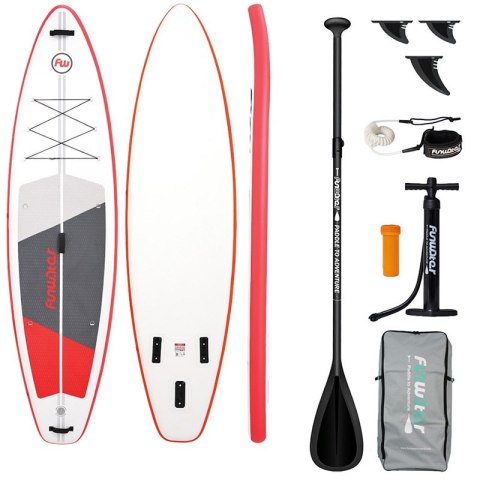 Deska do pływania SUP FunWater SUPFW69C (czerwono-biała)