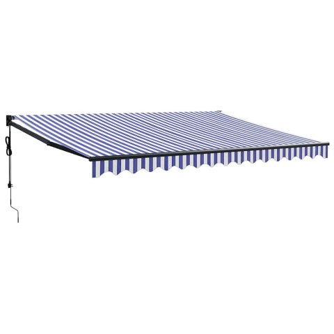 Zwijana markiza, automatyczna, niebiesko-biała, 4x3 m