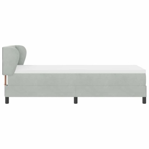 Łóżko sprężynowe z materacem Jasnoszary 80 x 200 cm Aksamit