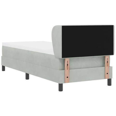 Łóżko sprężynowe z materacem Jasnoszary 80 x 200 cm Aksamit