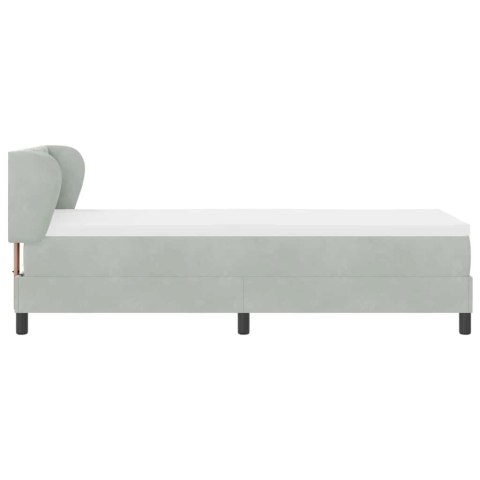 Łóżko sprężynowe z materacem Jasnoszary 80 x 200 cm Aksamit