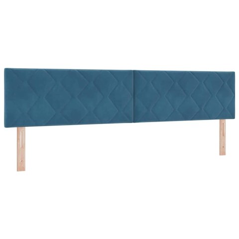 Łóżko sprężynowe z materacem granatowy 200 x 200 cm Aksamit