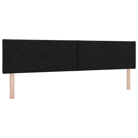 Łóżko sprężynowe z materacem Czarny 200 x 200 cm Poliester