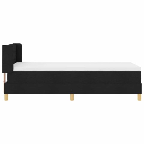 Łóżko sprężynowe z materacem Czarny 200 x 80 cm Poliester