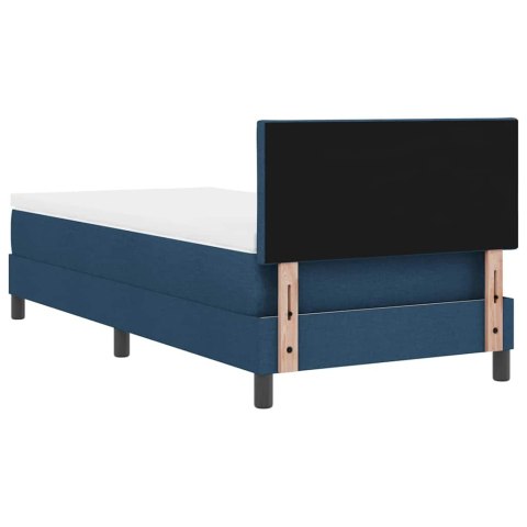 Łóżko sprężynowe z materacem Niebieski 90 x 200 cm tkanina