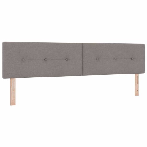 Łóżko z sprężyną LED z LED Ciemnoszary 200 x 200 cm tkanina
