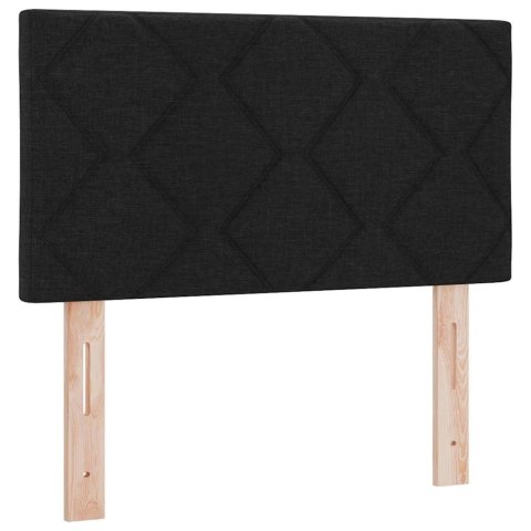 Łóżko z sprężyną LED z materacem Czarny 80 x 200 cm tkanina