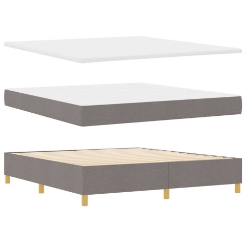 Łóżko z sprężyną LED Ciemnoszary 180 x 200 cm tkanina