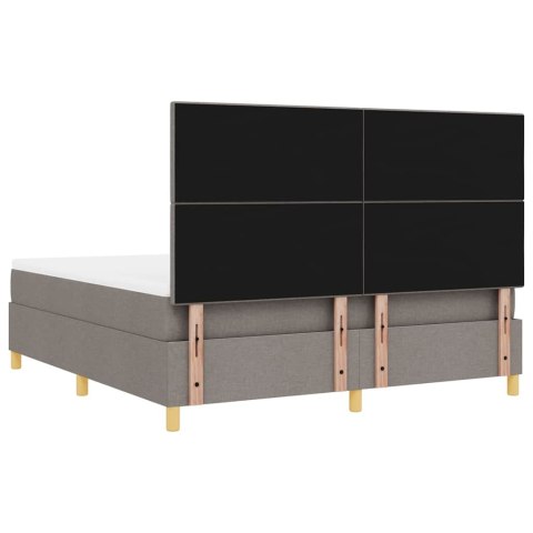 Łóżko z sprężyną LED Ciemnoszary 180 x 200 cm tkanina