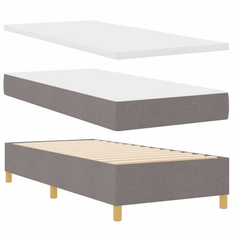 Łóżko z sprężyną LED Ciemnoszary 90 x 200 cm tkanina
