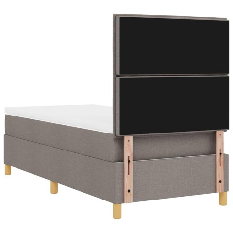 Łóżko z sprężyną LED Ciemnoszary 90 x 200 cm tkanina