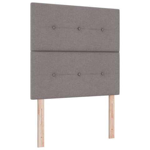 Łóżko z sprężyną LED Ciemnoszary 100 x 200 cm tkanina