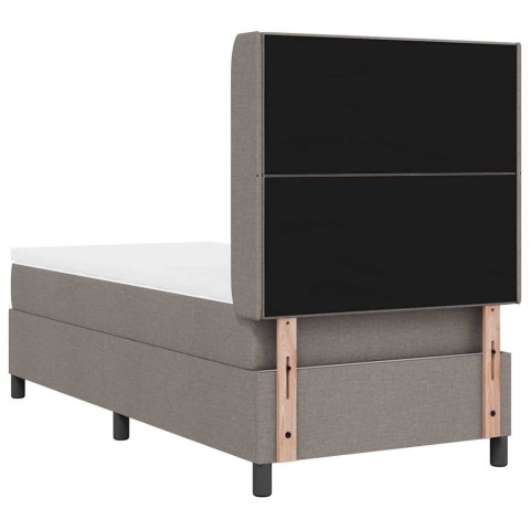 Łóżko z sprężyną LED Ciemnoszary 100 x 200 cm tkanina