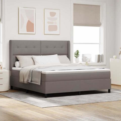 Łóżko z sprężyną LED Ciemnoszary 180 x 200 cm tkanina