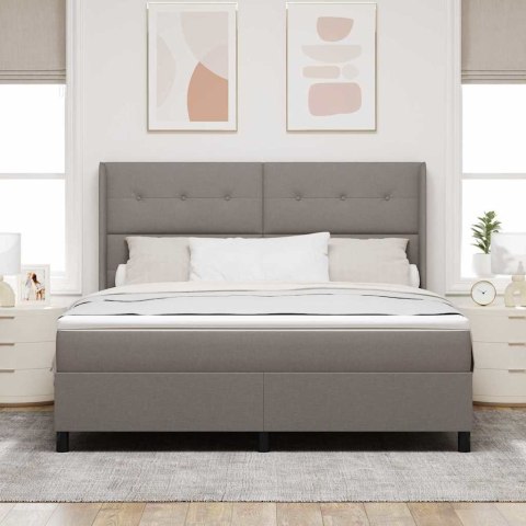 Łóżko z sprężyną LED Ciemnoszary 180 x 200 cm tkanina