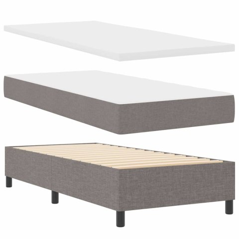 Łóżko z sprężyną LED Ciemnoszary 90 x 190 cm tkanina