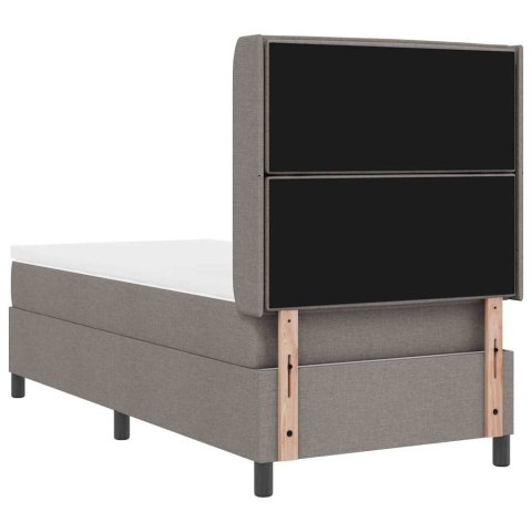 Łóżko z sprężyną LED Ciemnoszary 90 x 190 cm tkanina