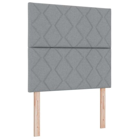 Łóżko z sprężyną LED Jasnoszary 120 x 200 cm tkanina