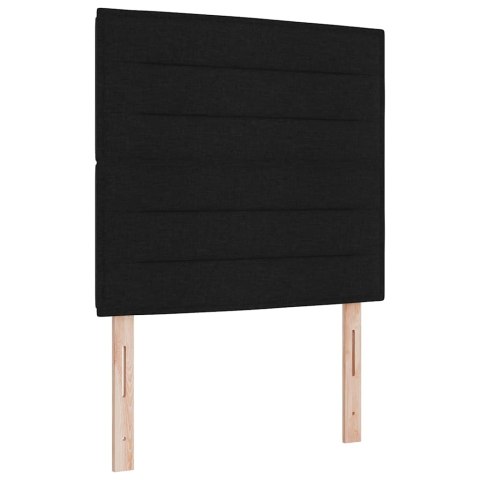 Łóżko sprężynowe z materacem Czarny 100 x 200 cm tkanina