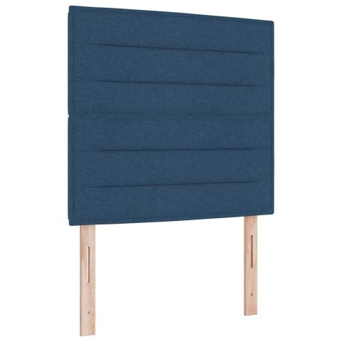 Łóżko sprężynowe z materacem Niebieski 90 x 190 cm tkanina