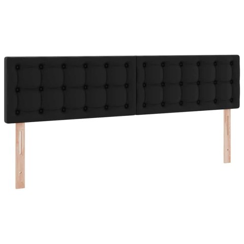 Łóżko z miejscem na przechowywanie i LED Czarny 180 x 200 cm