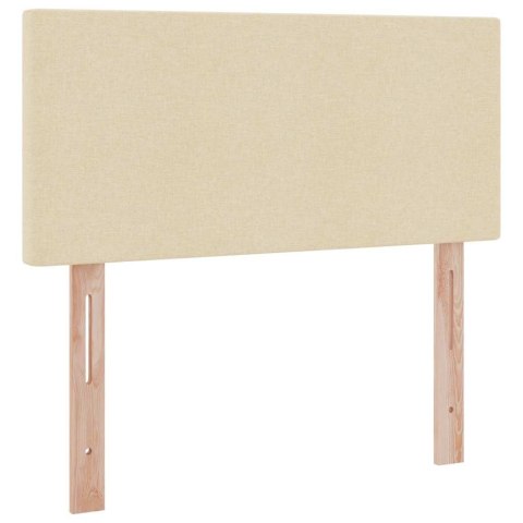 Łóżko z miejscem na przechowywanie i LED Kremowy 90 x 190 cm