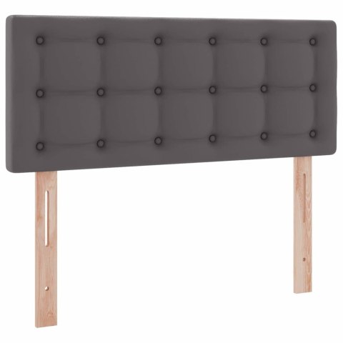Łóżko z miejscem na przechowywanie i LED Szary 120 x 190 cm