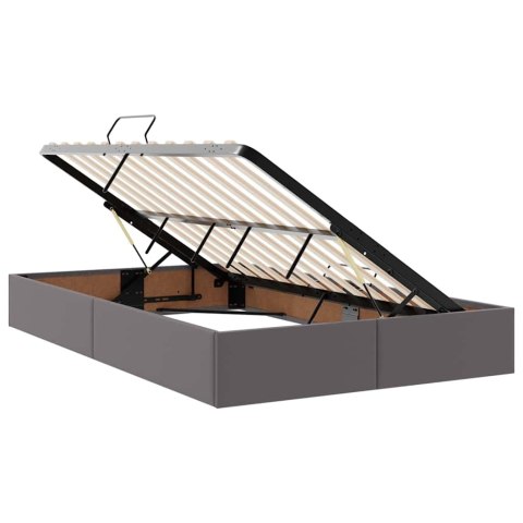 Łóżko z miejscem na przechowywanie i LED Szary 120 x 200 cm