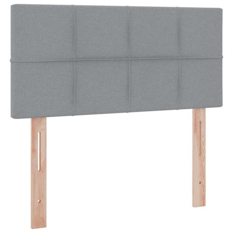 Łóżko z miejscem na przechowywanie i LED Jasnoszary 90 x 190 cm