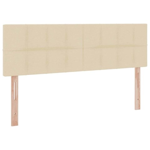 Łóżko z miejscem na przechowywanie i LED Kremowy 140 x 190 cm