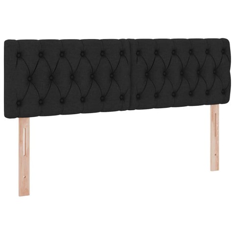Łóżko z miejscem na przechowywanie i LED Czarny 140 x 190 cm