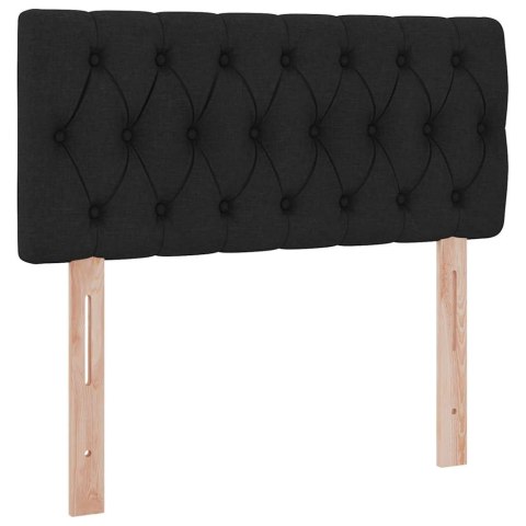 Łóżko z miejscem na przechowywanie i LED Czarny 90 x 190 cm