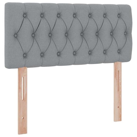 Łóżko z miejscem na przechowywanie i LED Jasnoszary 90 x 190 cm